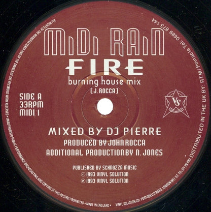 Midi Rain : Fire (2x12", Promo)
