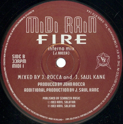 Midi Rain : Fire (2x12", Promo)