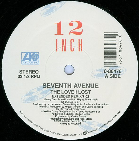 Seventh Avenue : The Love I Lost (12", Single)