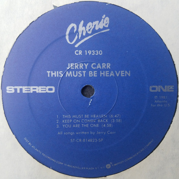 Jerry Carr : This Must Be Heaven (LP, Album)