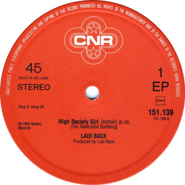 Laid Back : High Society Girl (12", Maxi)
