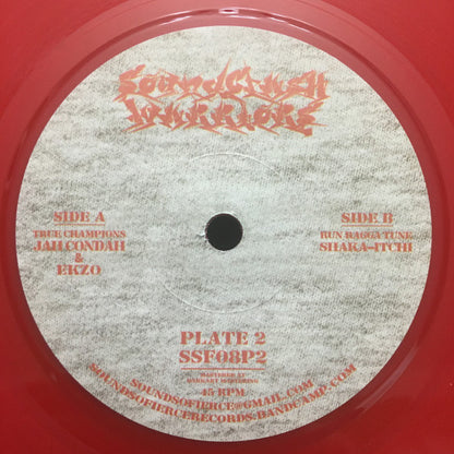 Jah Condah & EkZo / Shaka-Itchi : Soundclash Warriors Plate 2 (7", Red)