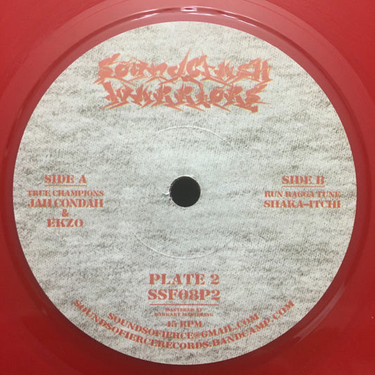 Jah Condah & EkZo / Shaka-Itchi : Soundclash Warriors Plate 2 (7", Red)