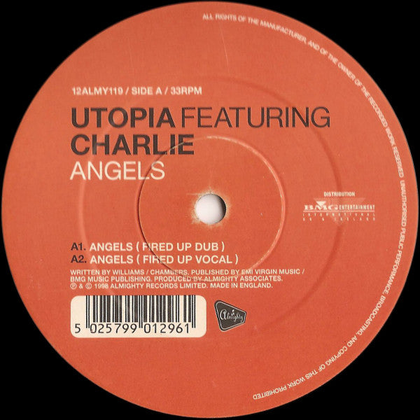 Utopia (7) Featuring Charlie (4) : Angels (12")