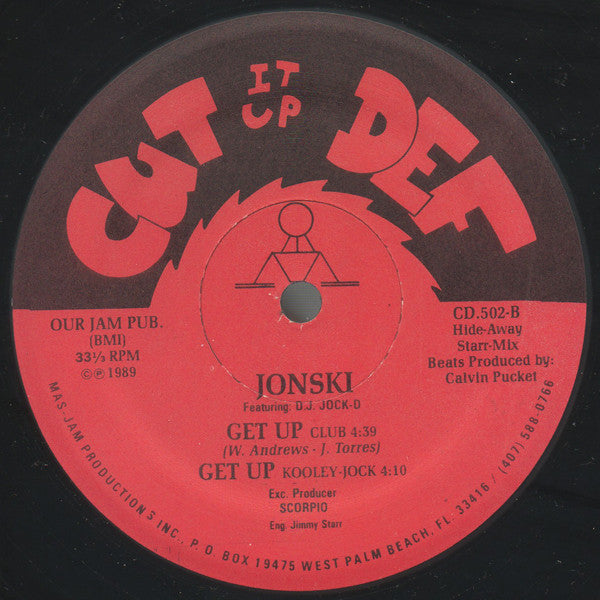 Jonski Featuring: D.J. Jock-D* : Get Up (12")