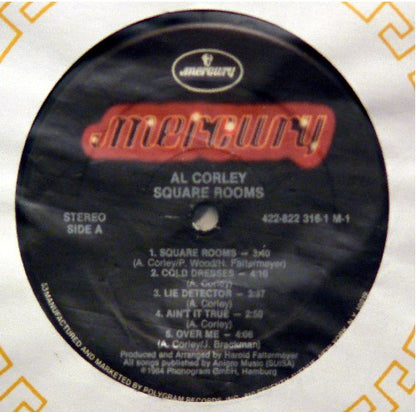Al Corley : Square Rooms (LP, Album, 53 )