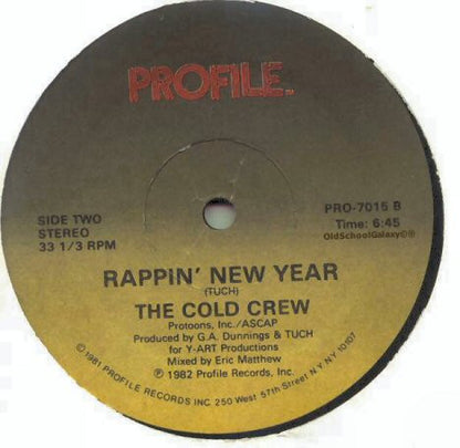 The Cold Crew : Rappin' Christmas / Rappin' New Year (12")
