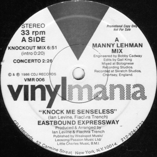 Eastbound Expressway : Knock Me Senseless (12", Promo)
