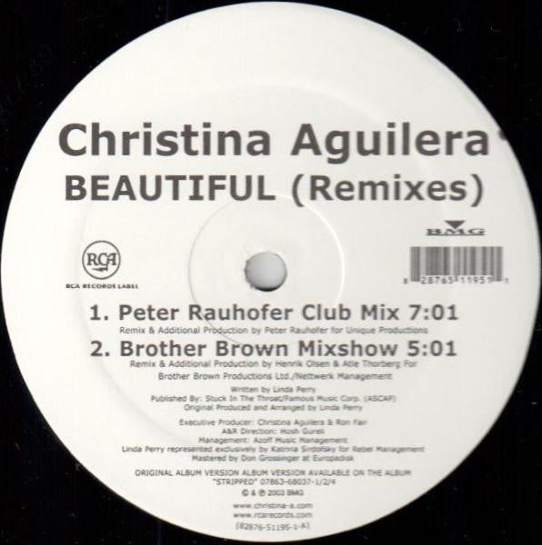 Christina Aguilera : Beautiful (Remixes) (12")