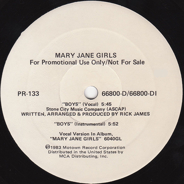 Rick James / Mary Jane Girls : U Bring The Freak Out / Boys (12", Promo)