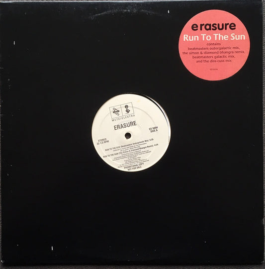 Erasure : Run To The Sun (12", Promo)