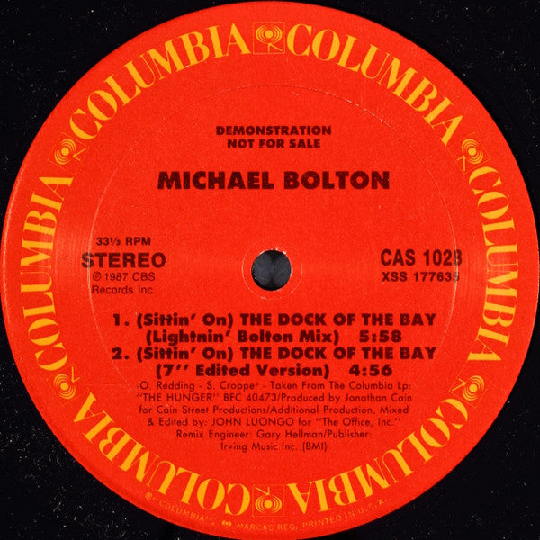 Michael Bolton : (Sittin' On) The Dock Of The Bay (12", Promo)