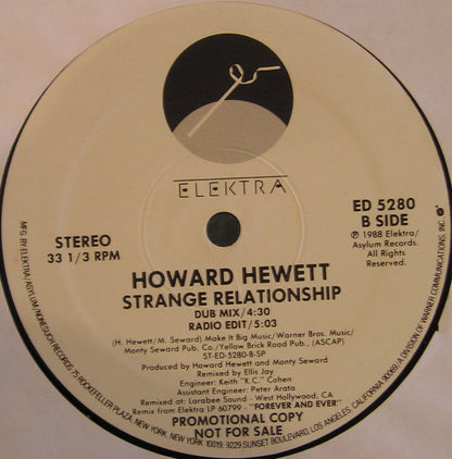 Howard Hewett : Strange Relationship (12", Promo)