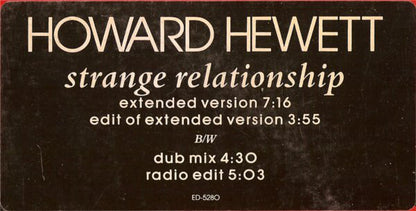 Howard Hewett : Strange Relationship (12", Promo)
