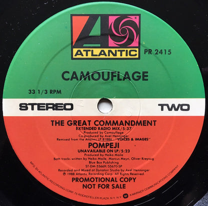Camouflage : The Great Commandment (12", Promo)