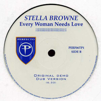Stella Browne : Every Woman Needs Love (2x12", Promo)