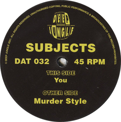 Subjects (5) : Murder Style / You  (12")