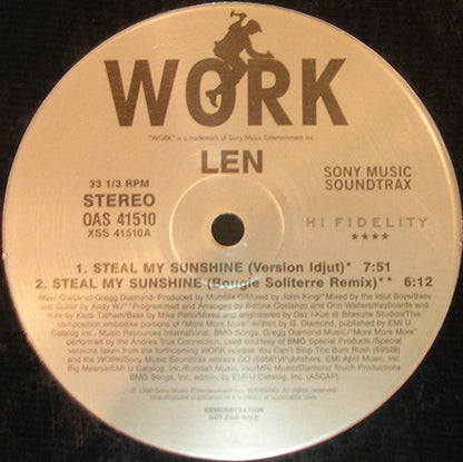 Len : Steal My Sunshine (Remixes) (12", Promo)