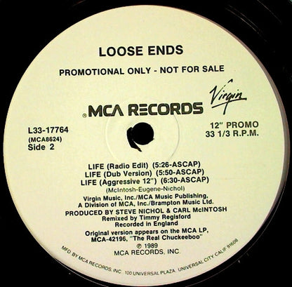 Loose Ends : Life (12", Single, Promo, Pin)