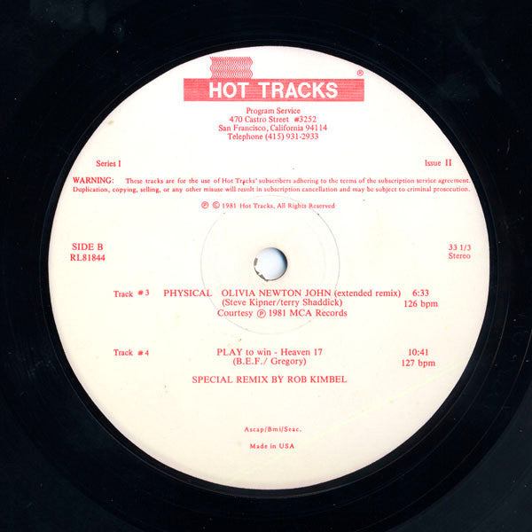 Various : Hot Tracks - Series 1 Issue 2 (12", Promo)