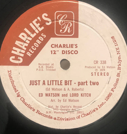 Ed Watson And Lord Kitchener : Just A Little Bit (12", Red)
