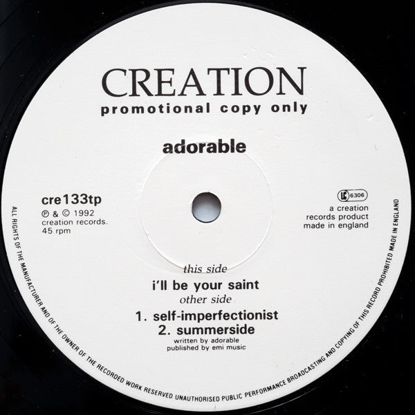 Adorable : I'll Be Your Saint (12", Promo)