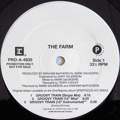 The Farm : Groovy Train (12", Single, Promo)