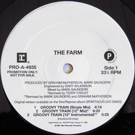 The Farm : Groovy Train (12", Single, Promo)