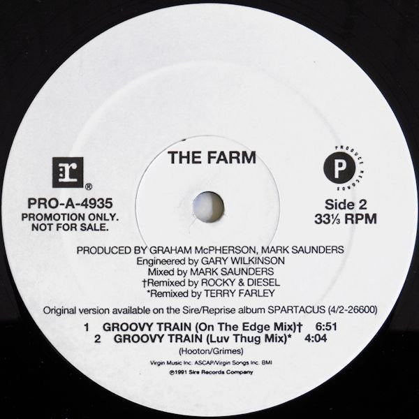 The Farm : Groovy Train (12", Single, Promo)