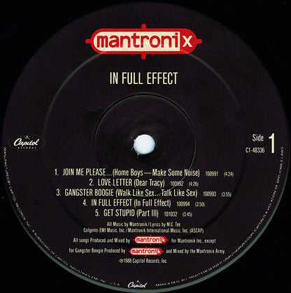 Mantronix : In Full Effect (LP, Album)