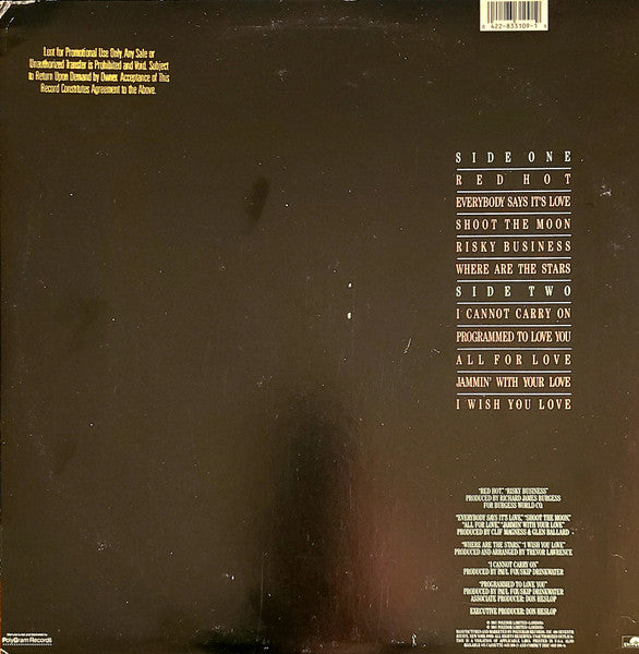 Princess : All For Love (LP, Album, Promo, 49)