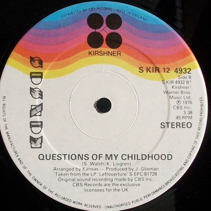 Kansas (2) : Carry On Wayward Son (12", Single, Ltd, RE)