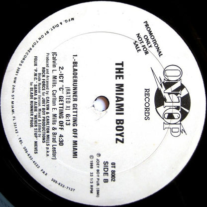Miami Boyz : Get Off Miami Boyz (12", Promo)