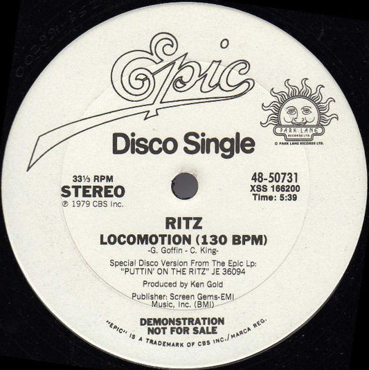 Ritz : Locomotion (12", Single, Promo)