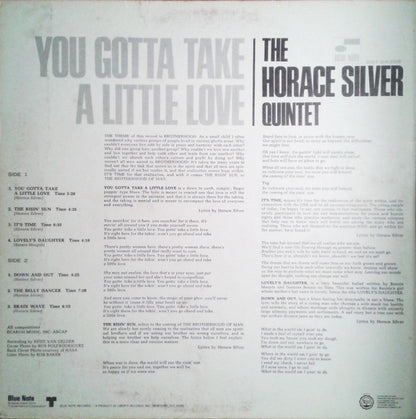 The Horace Silver Quintet : You Gotta Take A Little Love (LP, Album, Uni)