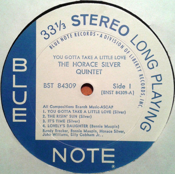 The Horace Silver Quintet : You Gotta Take A Little Love (LP, Album, Uni)
