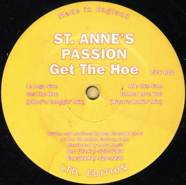 St. Anne's Passion : Get The Hoe (12", Ltd)