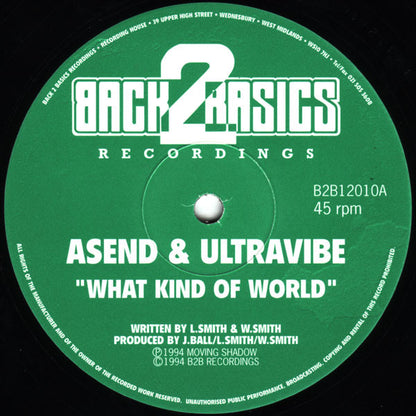 Asend & Ultravibe : What Kind Of World / The Promise (12")