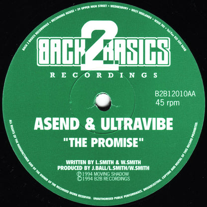 Asend & Ultravibe : What Kind Of World / The Promise (12")