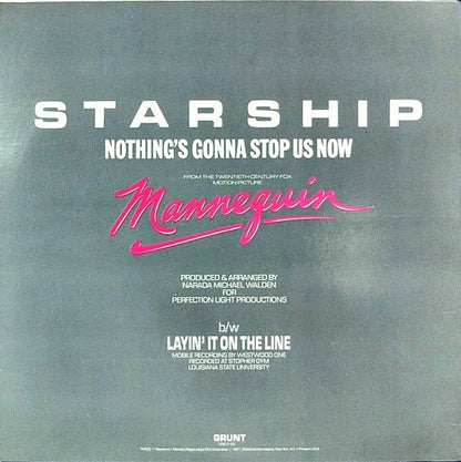 Starship (2) : Nothing's Gonna Stop Us Now (12")