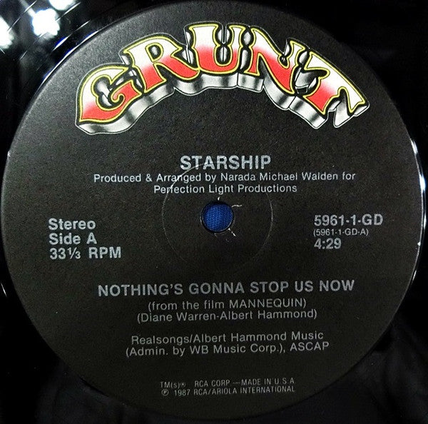 Starship (2) : Nothing's Gonna Stop Us Now (12")