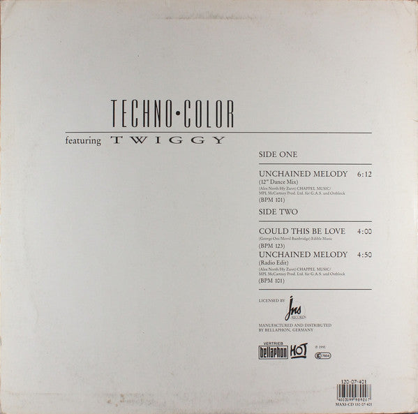 Techno-Color Featuring Twiggy B : Unchained Melody (12")