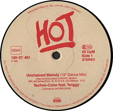 Techno-Color Featuring Twiggy B : Unchained Melody (12")