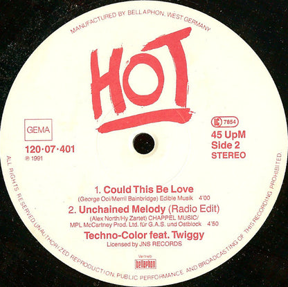 Techno-Color Featuring Twiggy B : Unchained Melody (12")