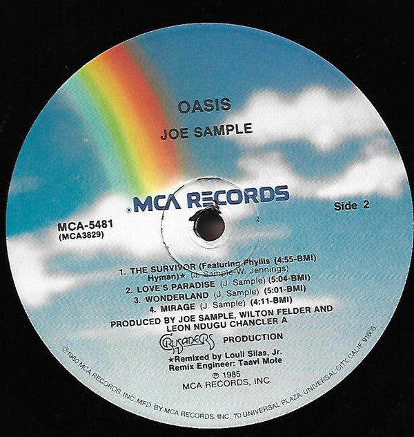 Joe Sample : Oasis (LP, Album, Pin)