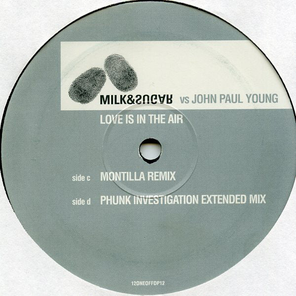 Milk & Sugar vs John Paul Young : Love Is In The Air (2x12", Promo)