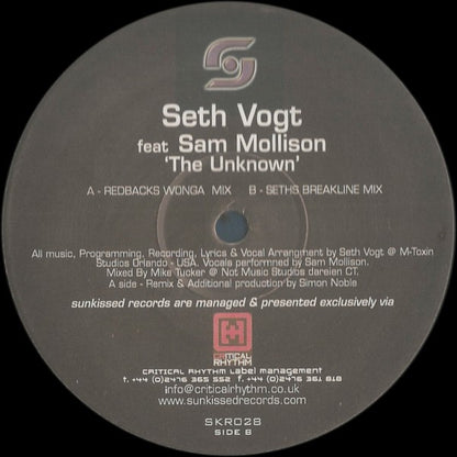 Seth Vogt feat Sam Mollison : The Unknown (12")