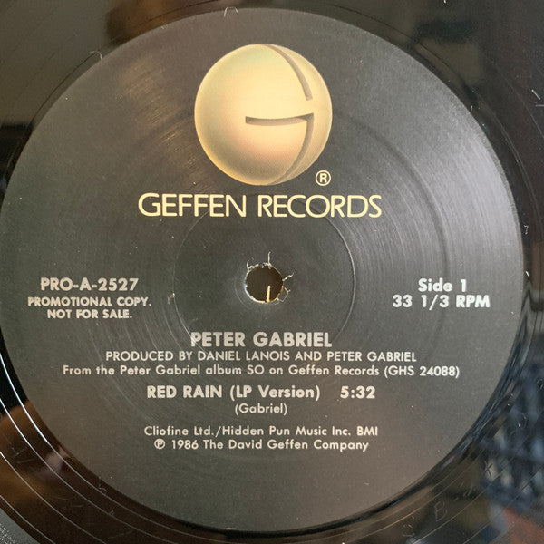 Peter Gabriel : Red Rain (12", Promo)