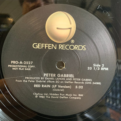 Peter Gabriel : Red Rain (12", Promo)