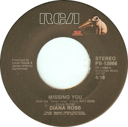 Diana Ross : Missing You (7", Single, Ind)